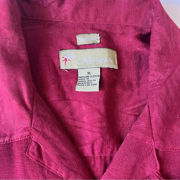 Cabana men’s button down xl sueded 100% polyester - Picture 4 of 5